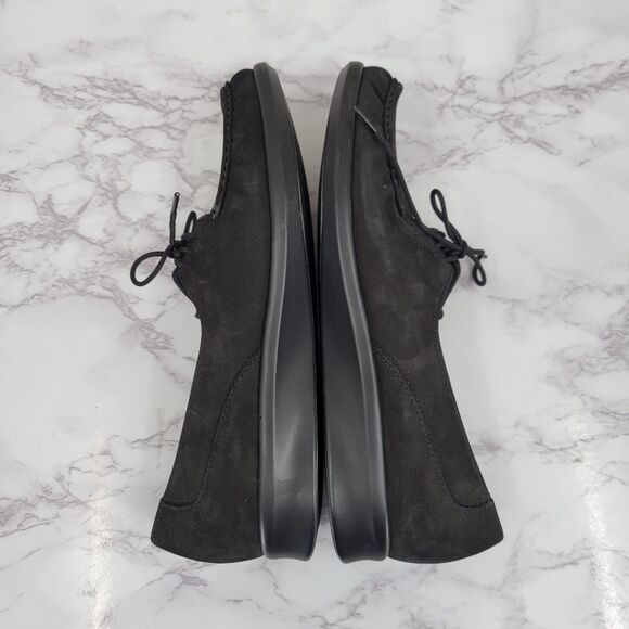 SAS Petra Lace Up Loafer in Black Charcoal Nubuck Leather Women's Size 8.5N - Picture 9 of 10